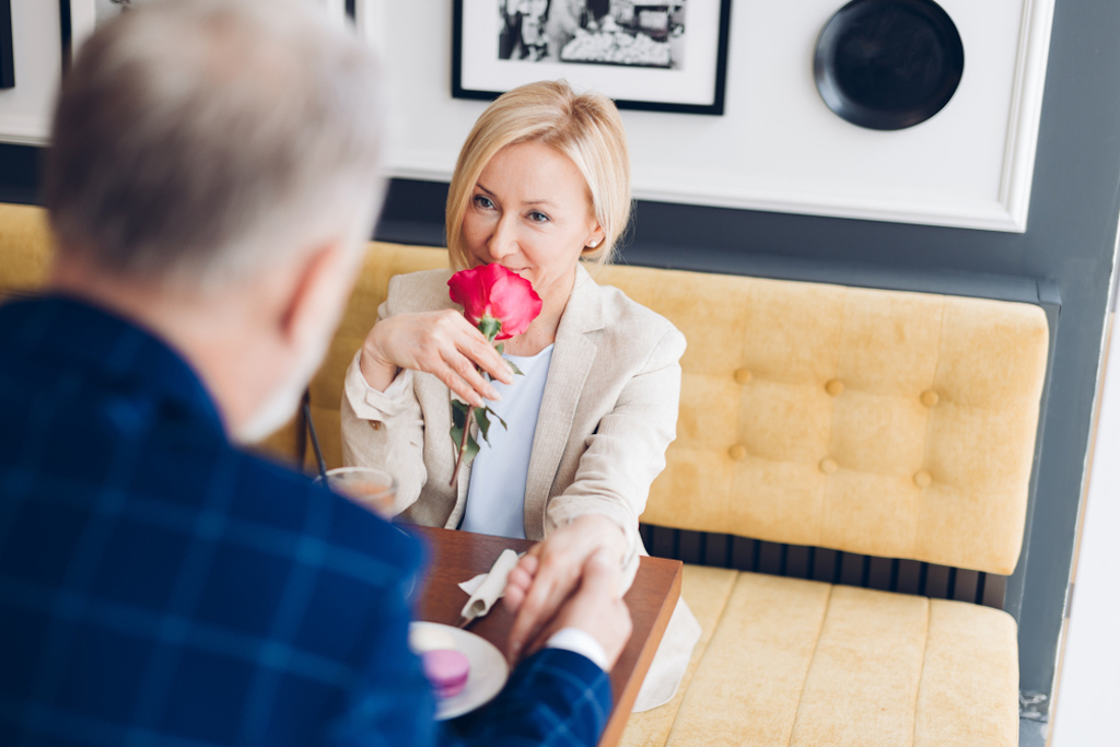 older couple on first date