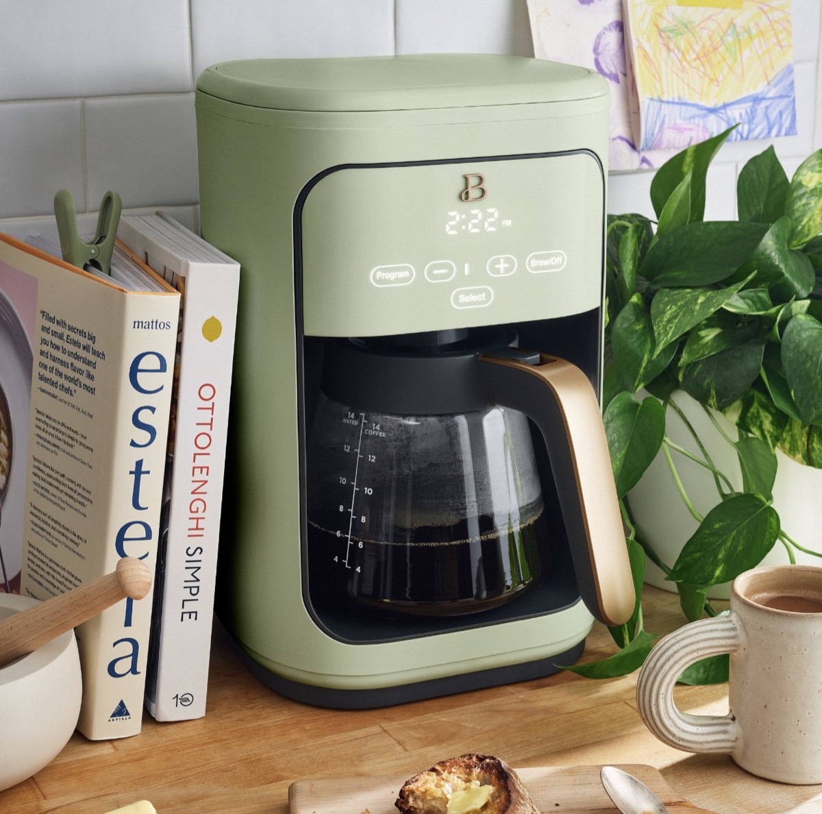 sage green coffee maker