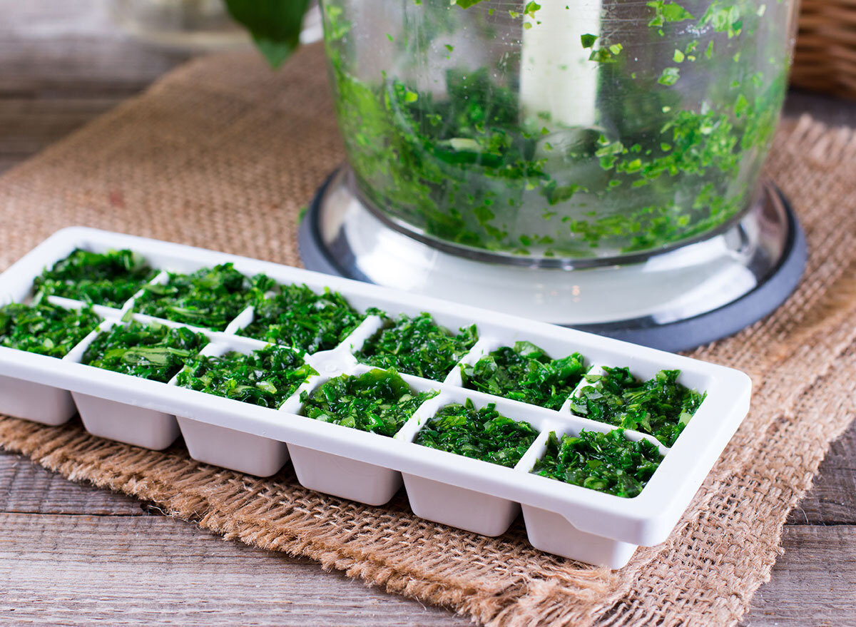 Herb ice cubes