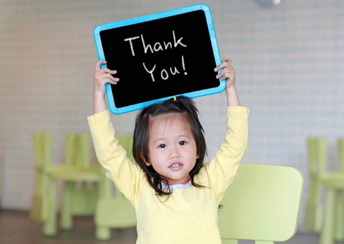 young girl saying thanks things grandparents should never do