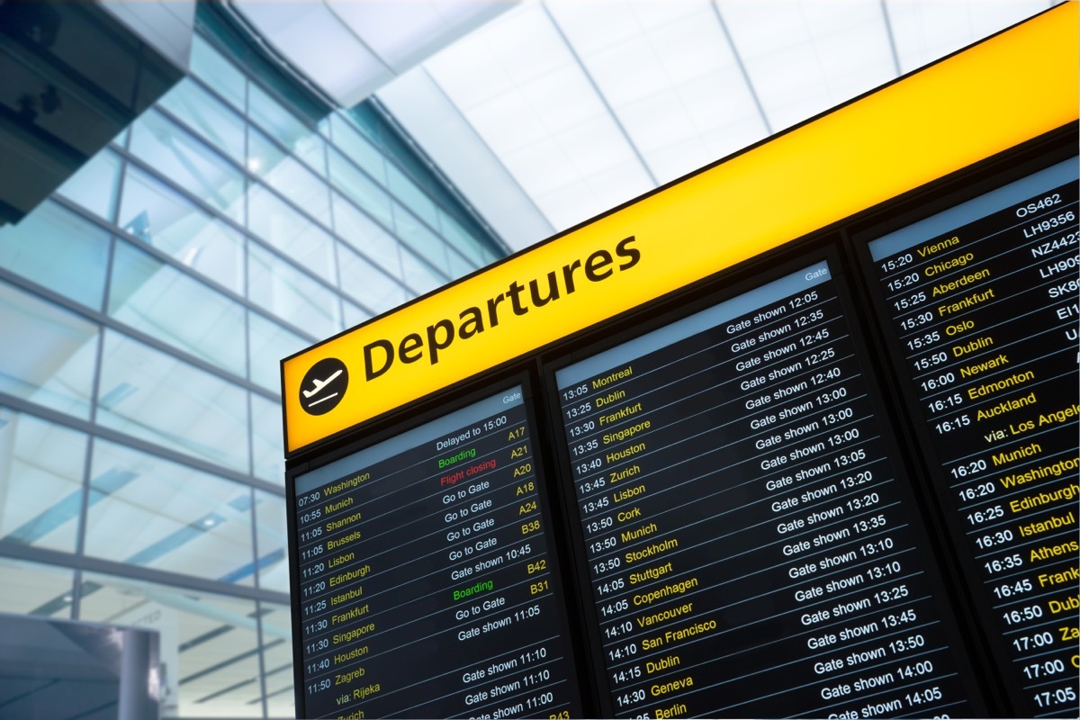 List of Airport Departures