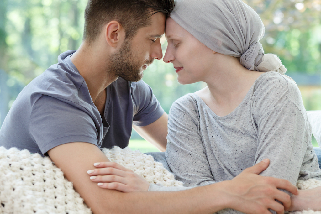 woman with breast cancer, couple