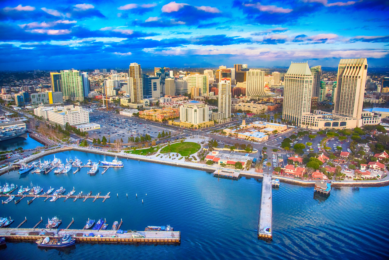 The skyline of downtown San Diego, California